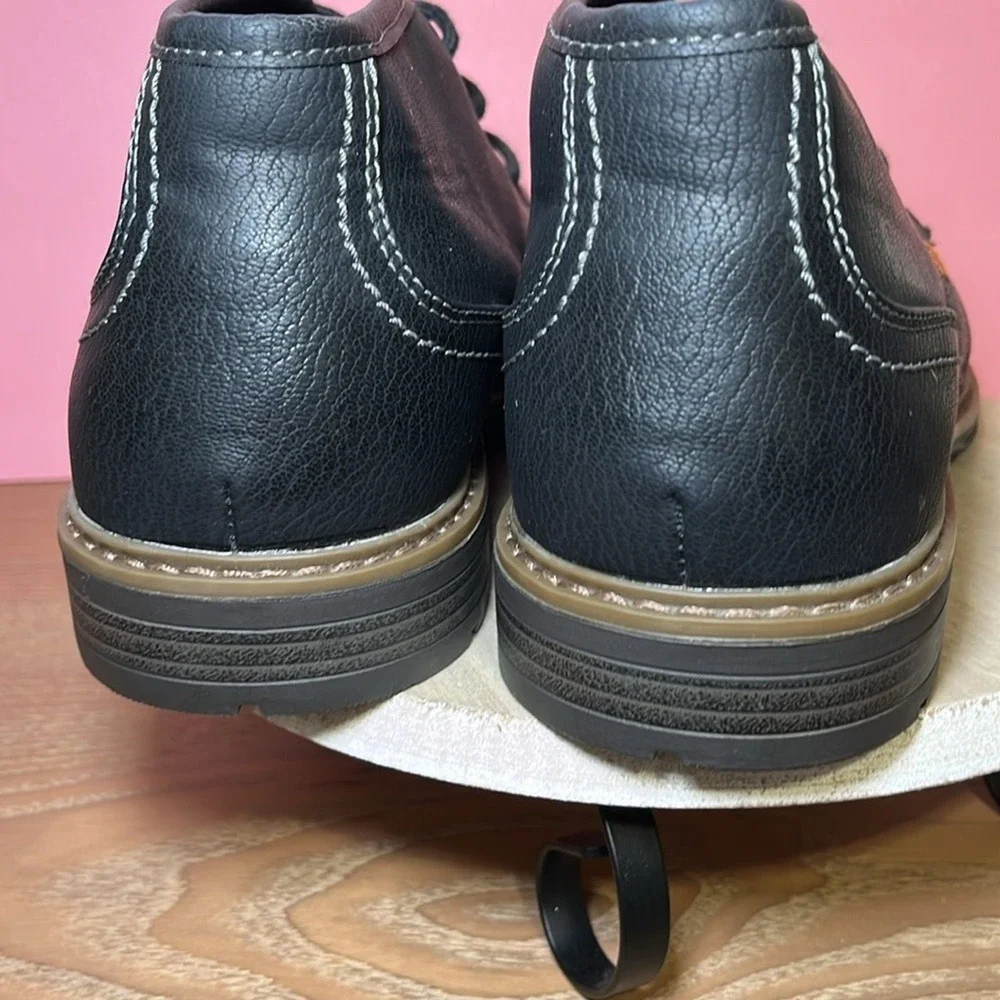 Varese Gobi II‎ Chukka Boots Mens 9W Black Textured Lace Up Desert Boots 350096